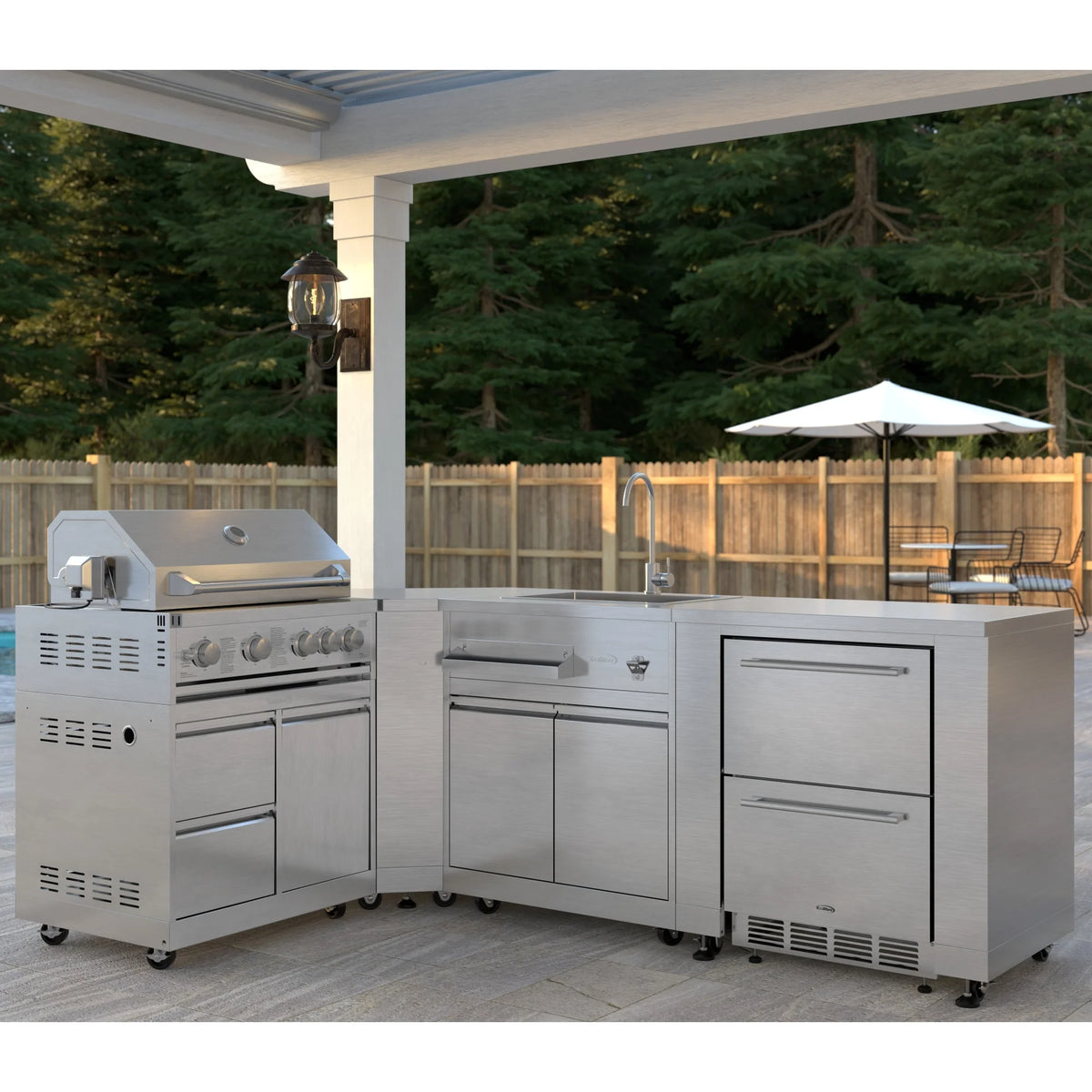 KoolMore Outdoor Kitchen Series Modular Kitchen with a 30 in. BBQ Gril