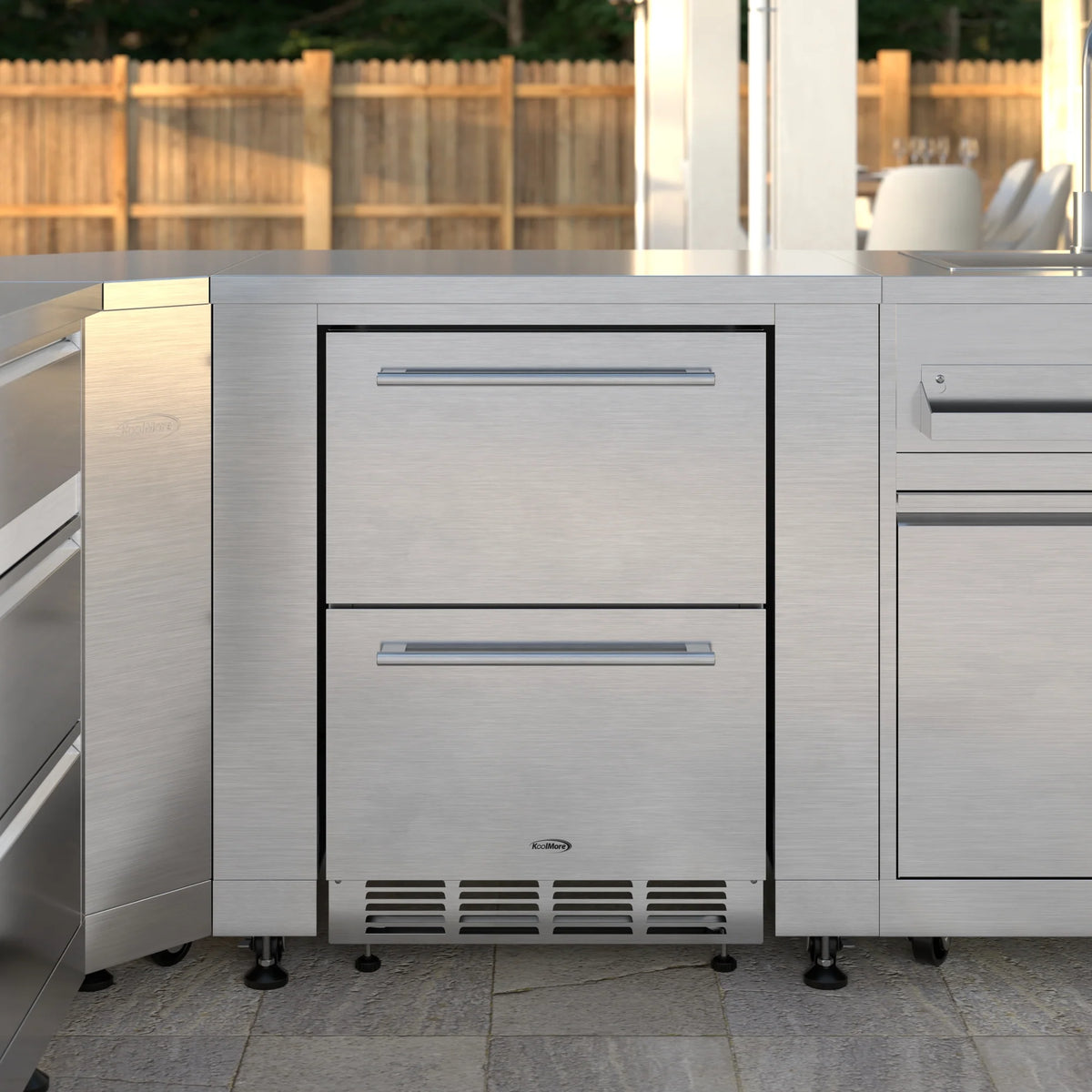 KoolMore Outdoor Kitchen Series Modular Kitchen with a Dual Fuel Pizza