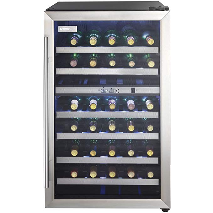 Danby DWC114BLSDD 20 in. 38Bottle Wine Cooler with Two Temperature