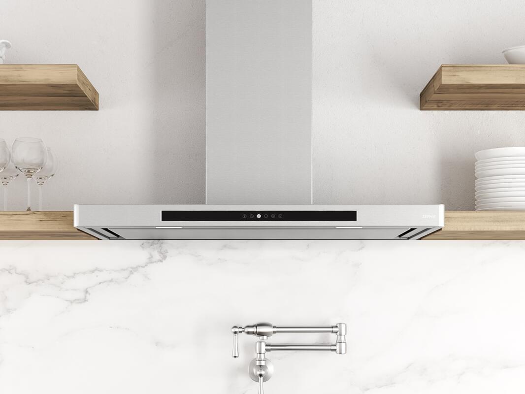 Zephyr 36'' Vista Wall Mount Range Hood 1000 CFM TriLevel Lighting