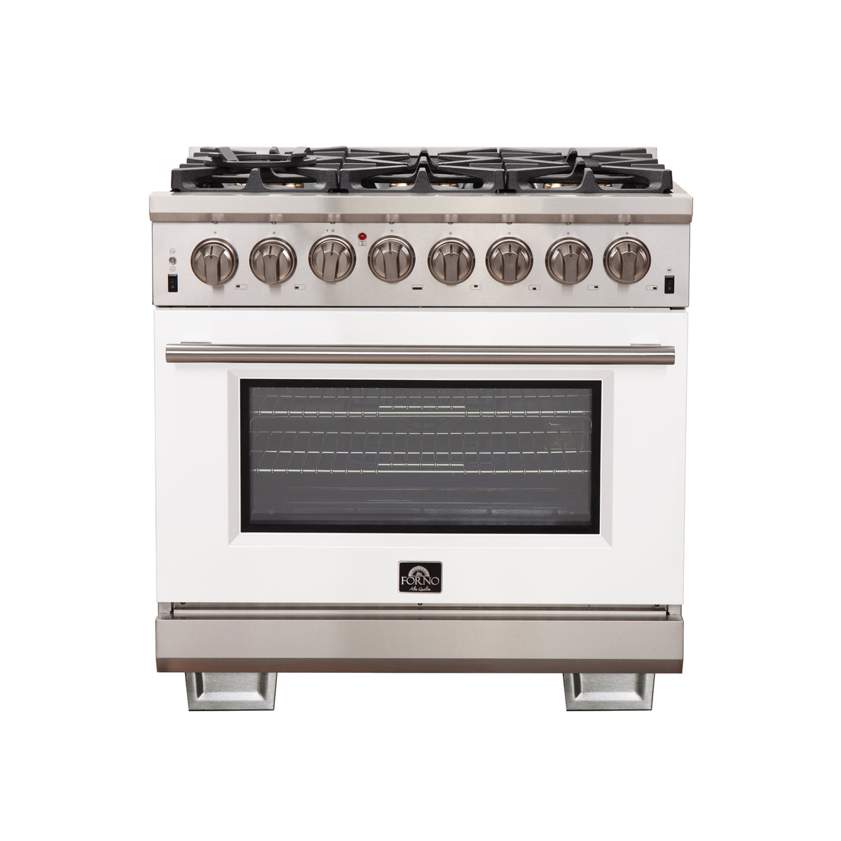 Forno Capriasca 36-Inch Freestanding Dual Fuel Range, 6 Burners, True