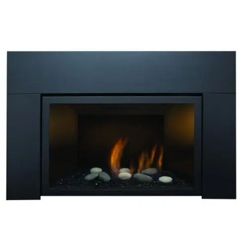 Sierra Flame 30” LP Abbot Fireplace Insert w/ Black Porcelain Panels