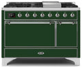 Majestic II 48 Inch Dual Fuel Liquid Propane Freestanding Range in Emerald Green with Chrome Trim - America Best Appliances, LLC