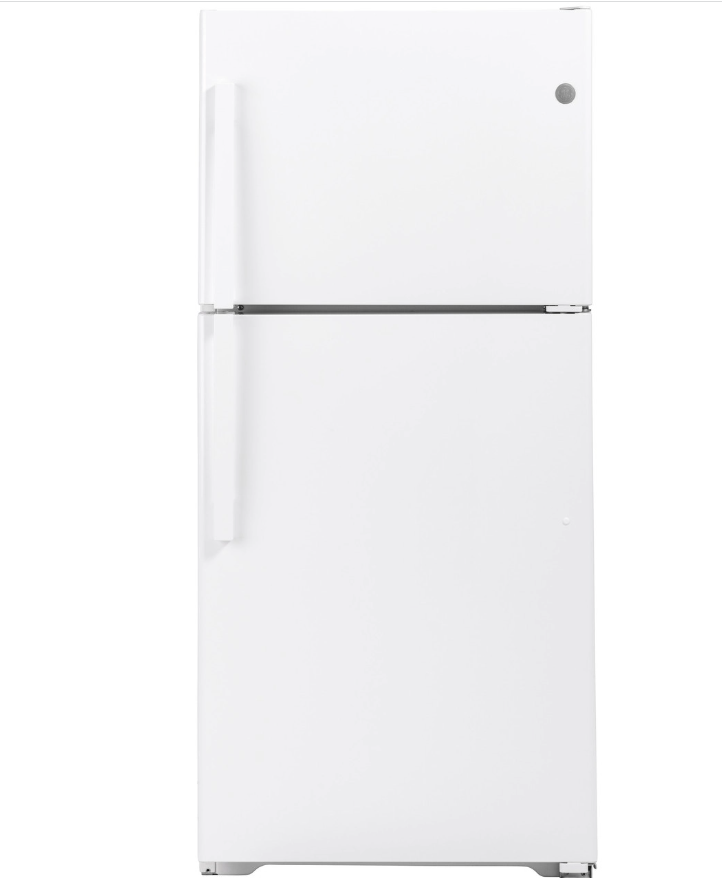GE® 21.9 Cu. Ft. TopFreezer Refrigerator Ice Maker Ready in White
